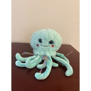 Small sparkly Jellyfish Plush Doll with Rainbow Ribbon